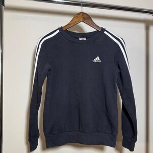 Adidas Black Sweatshirt With White Stripes Size XS Athleisure Outdoors Spring